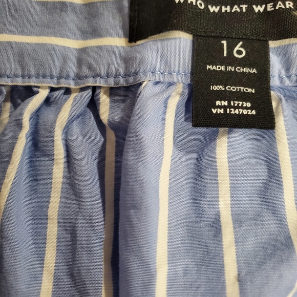 ➕️ Who What Wear 💜 Stripe skirt with pockets - Picture 6 of 6